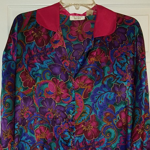 Victoria's Secret Gold Label Long Sleeve Nightshirt (80's).Sz P/S Valent… - Picture 7 of 10